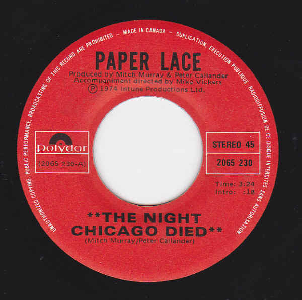 Paper Lace - The Night Chicago Died