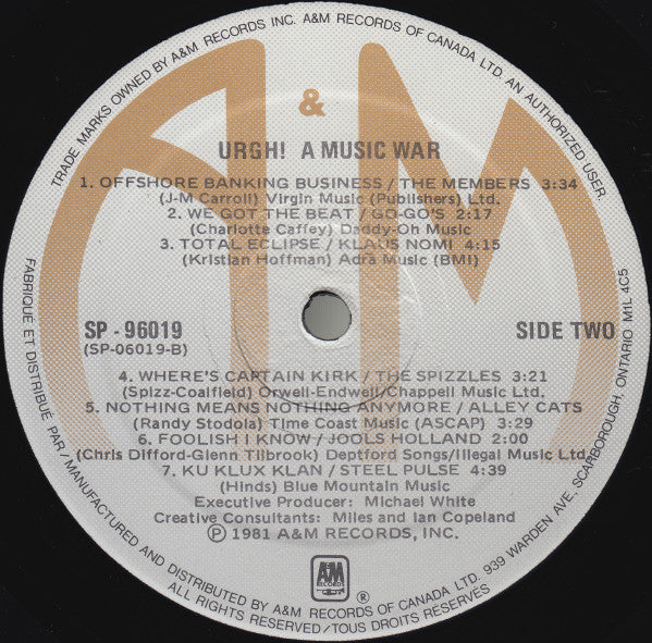 Various - Urgh! A Music War