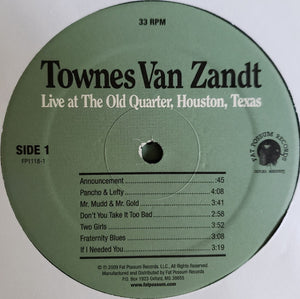 Townes Van Zandt - Live At The Old Quarter, Houston, Texas - 2016