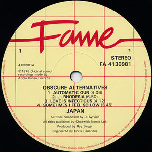 Japan - Obscure Alternatives - 1984