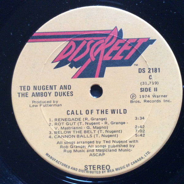 Ted Nugent & Amboy Dukes, The - Call Of The Wild - 1974