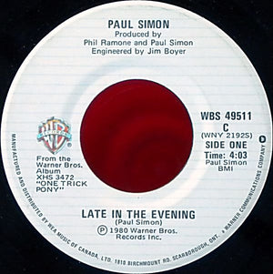 Paul Simon - Late In The Evening - 1980