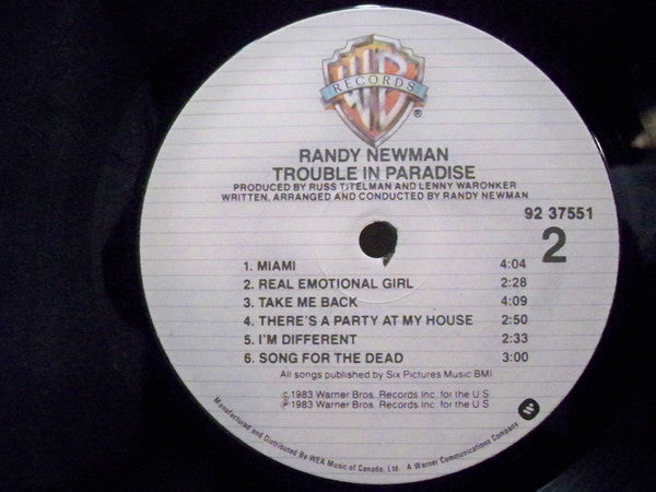 Randy Newman - Trouble In Paradise Vinyl Record