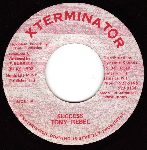 Tony Rebel - Success - 1992