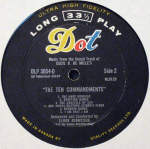 Elmer Bernstein - Music From The Sound Track Of Cecil B. DeMille's "The Ten Commandments"