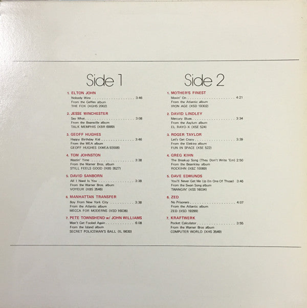 Various - WEA Sampler Volume 4