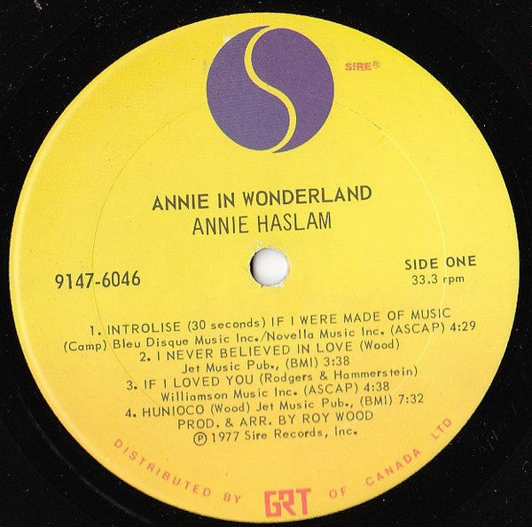 Annie Haslam - Annie In Wonderland - 1977