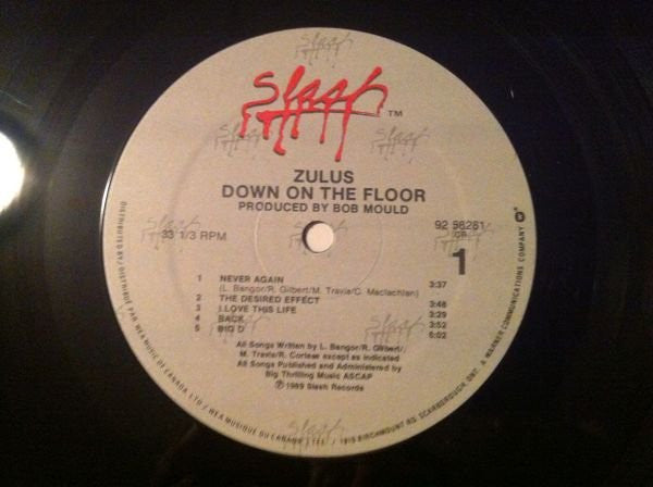 The Zulus  - Down On The Floor Vinyl Record