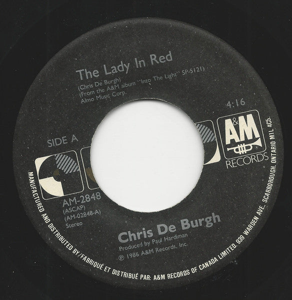 Chris De Burgh - The Lady In Red / The Vision - 1986