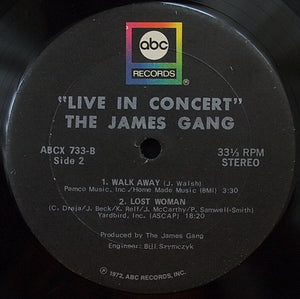James Gang - Live In Concert - 1972