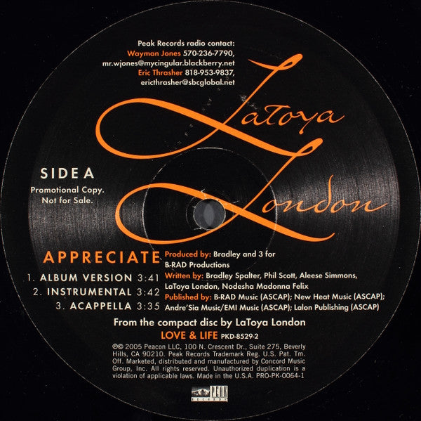 Latoya London Featuring Black Thought - Appreciate - 2005