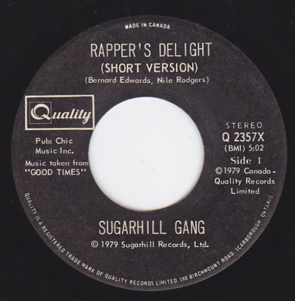 Sugarhill Gang - Rapper's Delight - 1979