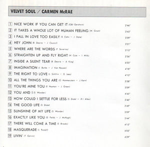 Carmen McRae - Velvet Soul
