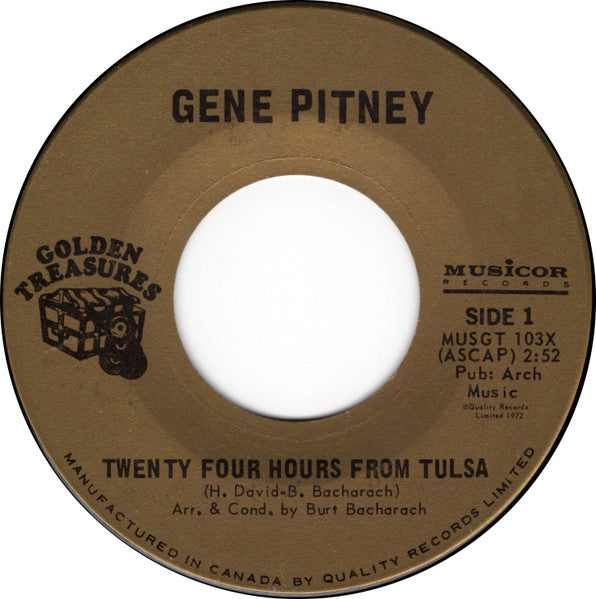 Gene Pitney - Twenty Four Hours From Tulsa / Mecca - 1972