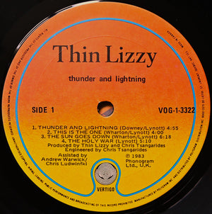 Thin Lizzy - Thunder And Lightning - 1983