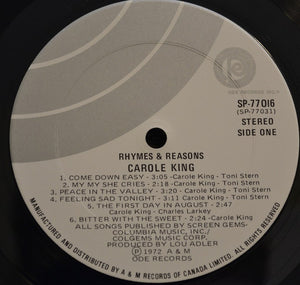 Carole King - Rhymes & Reasons - 1972