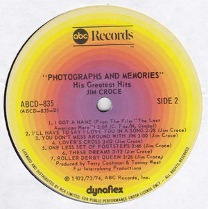 Jim Croce - Photographs & Memories: His Greatest Hits - 1974