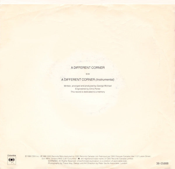 George Michael - A Different Corner