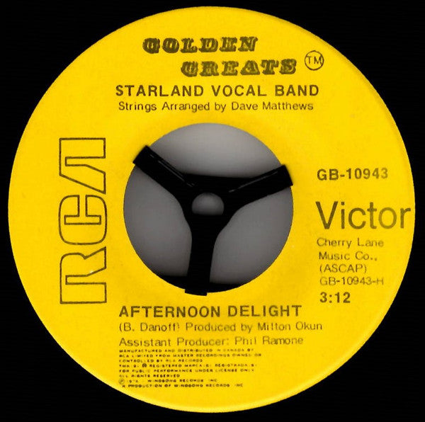 Starland Vocal Band - Afternoon Delight / California Day