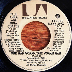Paul Anka - One Man Woman / One Woman Man - 1974