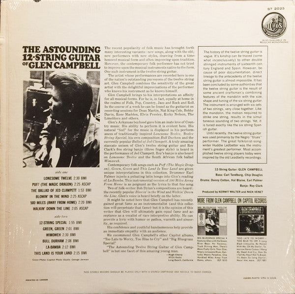 Glen Campbell - The Astounding 12-String Guitar Of Glen Campbell Vinyl Record