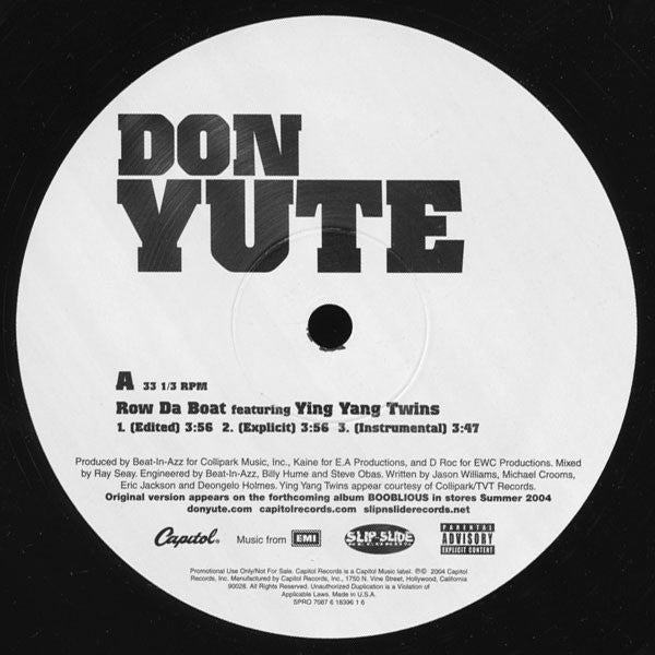 Don Yute - Row Da Boat