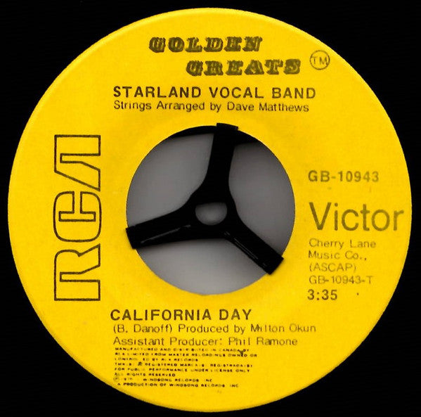 Starland Vocal Band - Afternoon Delight / California Day
