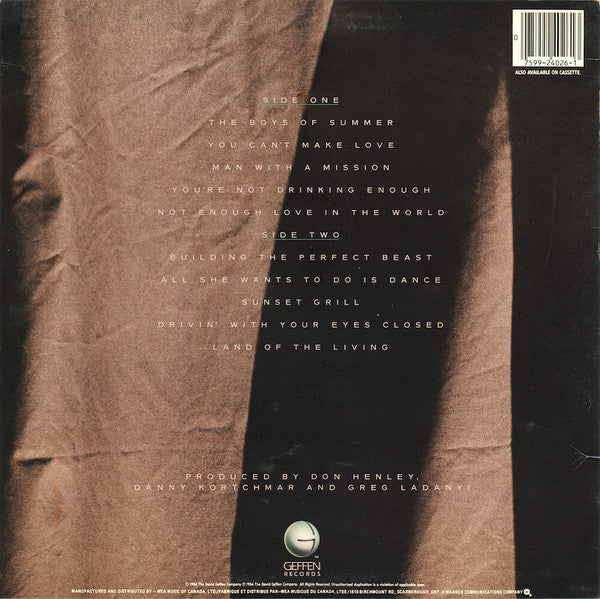 Don Henley - Building The Perfect Beast - 1984