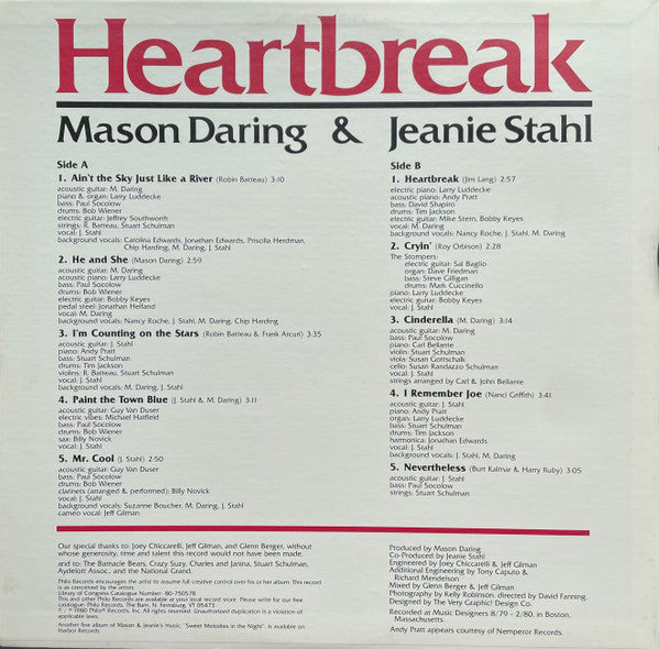 Mason Daring & Jeanie Stahl - Heartbreak - 1980