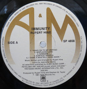 Rupert Hine - Immunity - 1981