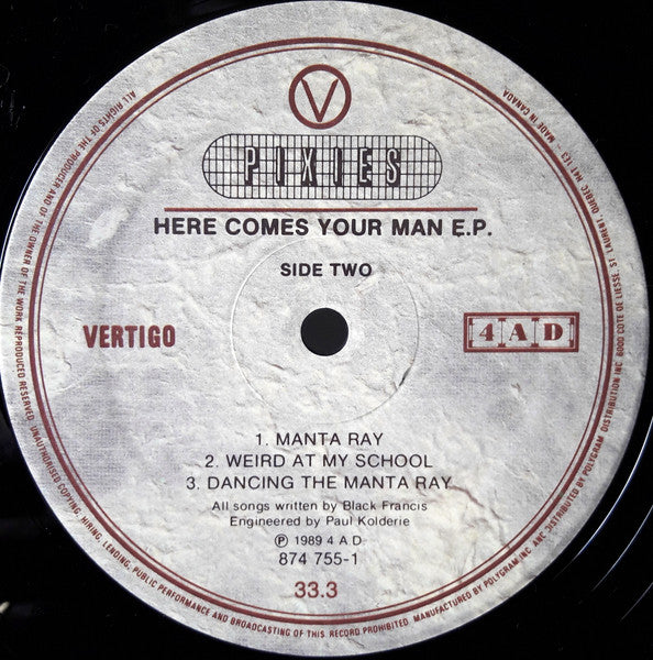 Pixies - Here Comes Your Man E.P. - 1989