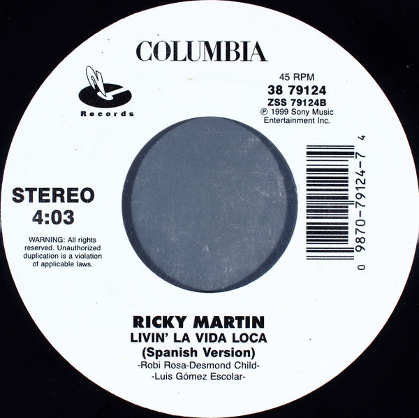 Ricky Martin - Livin' La Vida Loca - 1999