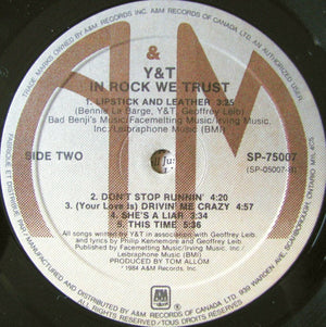 Y & T - In Rock We Trust - 1984