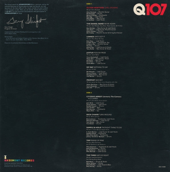 Various - Q107 Homegrown - Volume IV - 1982