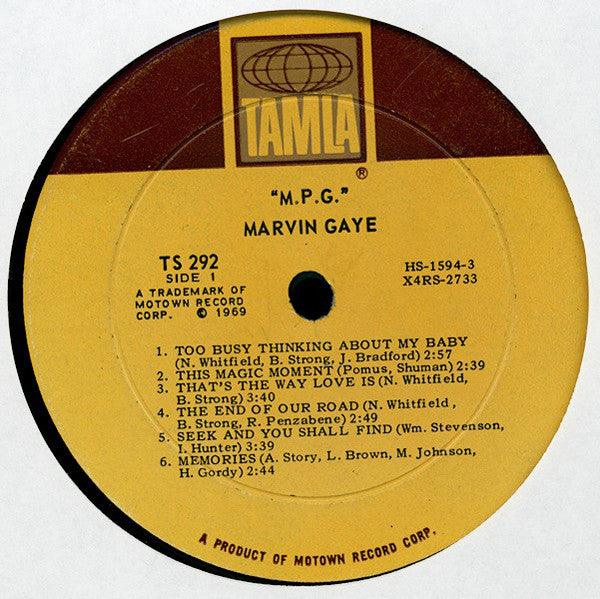 Marvin Gaye - M.P.G. Vinyl Record