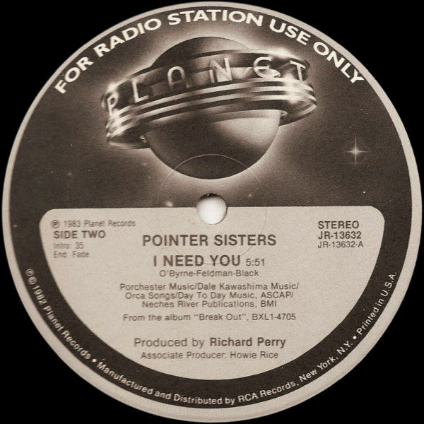 Pointer Sisters - I Need You