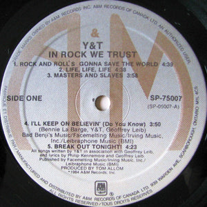 Y & T - In Rock We Trust - 1984