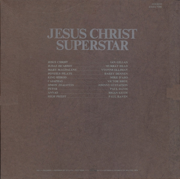 Andrew Lloyd Webber & Tim Rice - Jesus Christ Superstar - A Rock Opera - 1970
