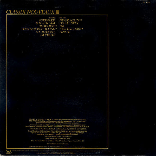 Classix Nouveaux - La Verité