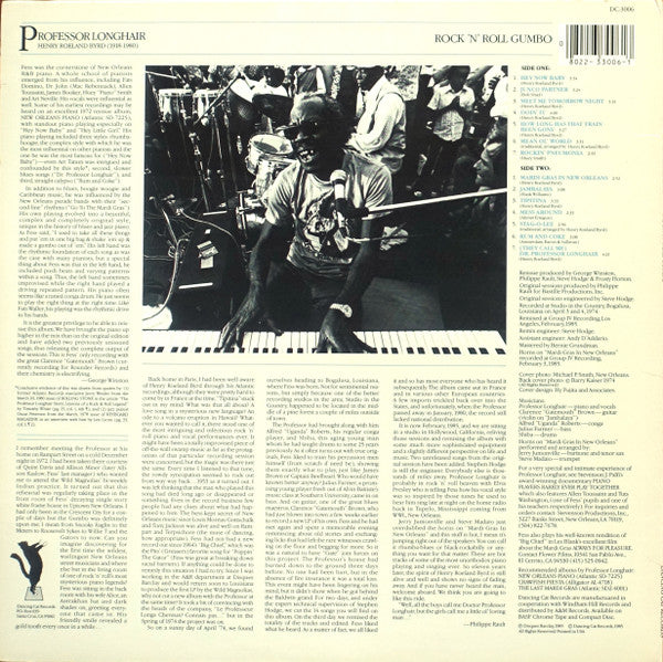 Professor Longhair - Rock 'N' Roll Gumbo - 1985