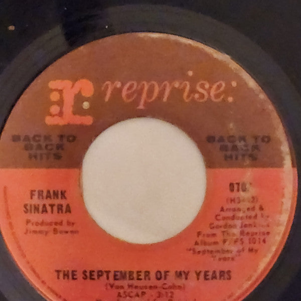 Frank Sinatra - The September Of My Years / Softly, As I Leave You -