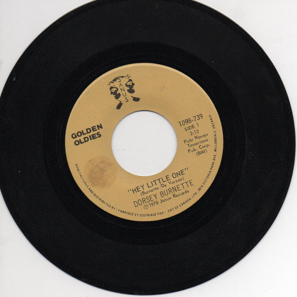 Dorsey Burnette - Hey Little One/Tall Oak Tree