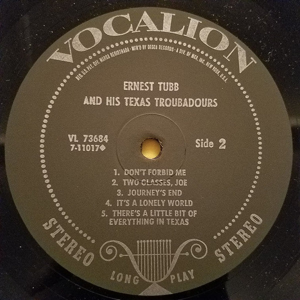 Ernest Tubb And His Texas Troubadours - Ernest Tubb And His Texas Troubadours -