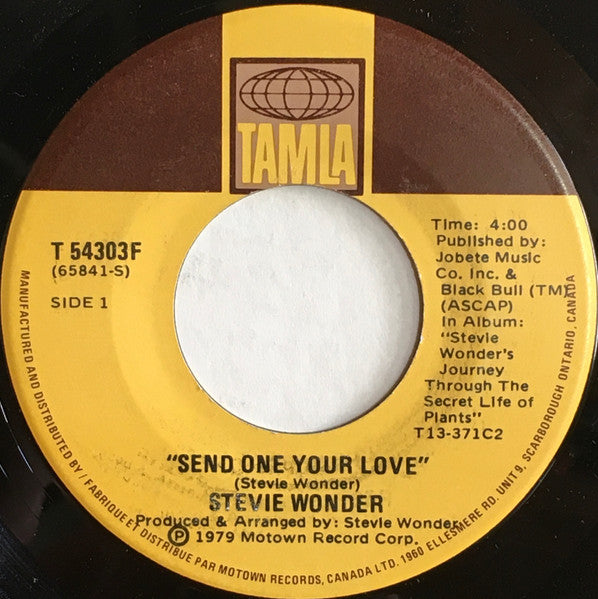 Stevie Wonder - Send One Your Love - 1979