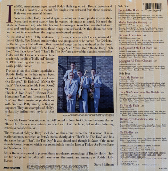Buddy Holly - For The First Time Anywhere - 1983