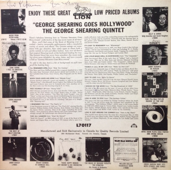 The George Shearing Quintet - George Shearing Goes Hollywood