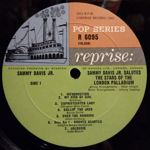 Sammy Davis Jr. - Salutes The Stars Of The London Palladium Vinyl Record