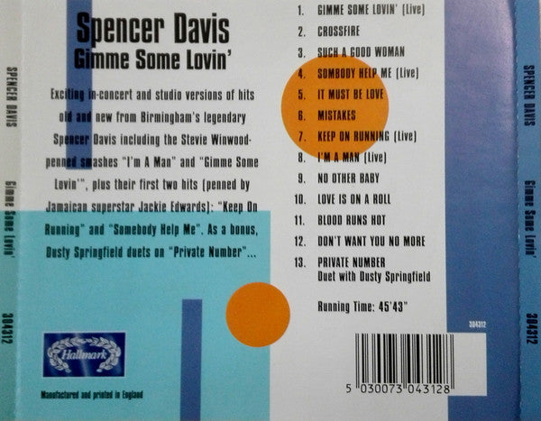 Spencer Davis Group, The - Gimme Some Lovin' (CD) - 1996