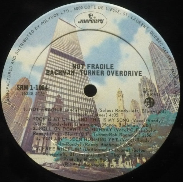 Bachman-Turner Overdrive - Not Fragile - 1974