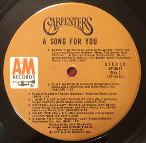 Carpenters - A Song For You